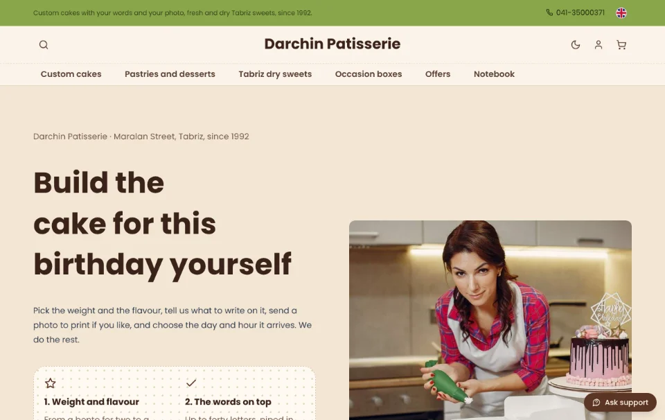 Patisserie and custom cakes