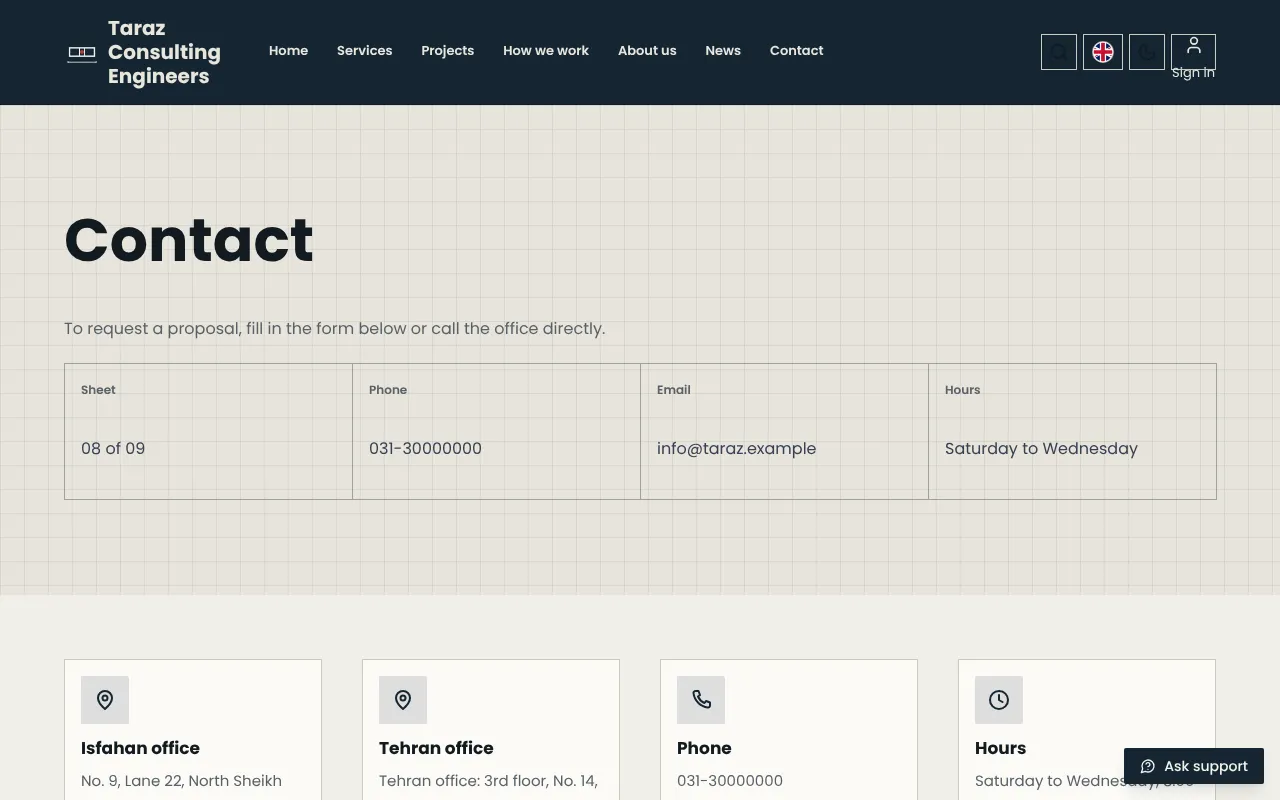 A client asks for a proposal with one short form