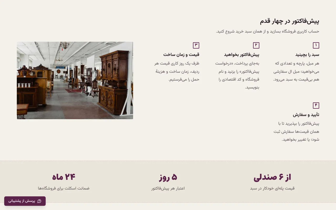 پیش‌فاکتور برای فروشگاه‌های شهرستان