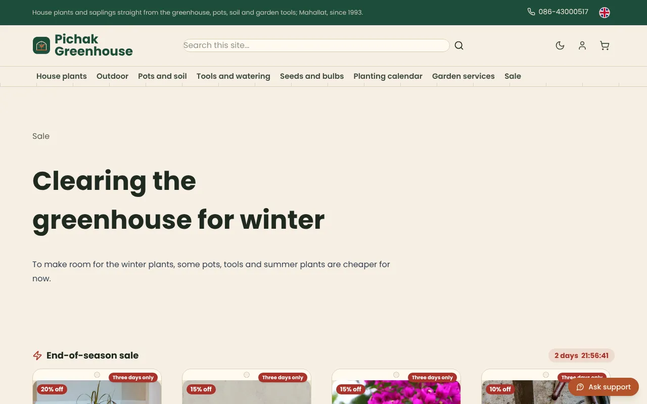 Clear the greenhouse for next season