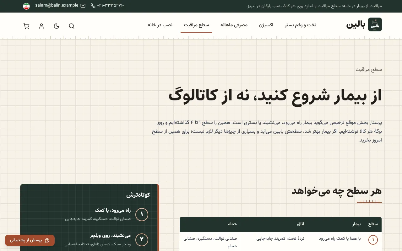 از بیمار شروع کن، نه از کاتالوگ