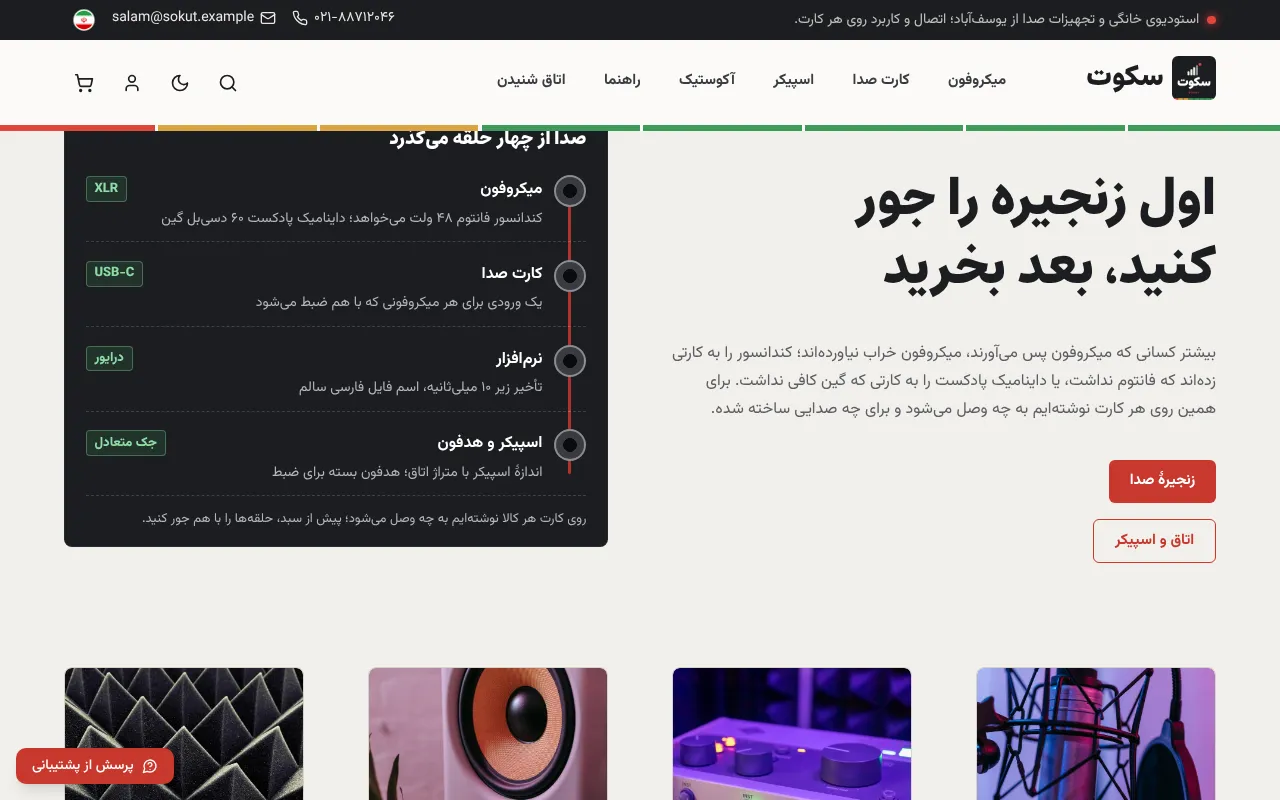 زنجیرهٔ صدا، اولین چیزی که دیده می‌شه