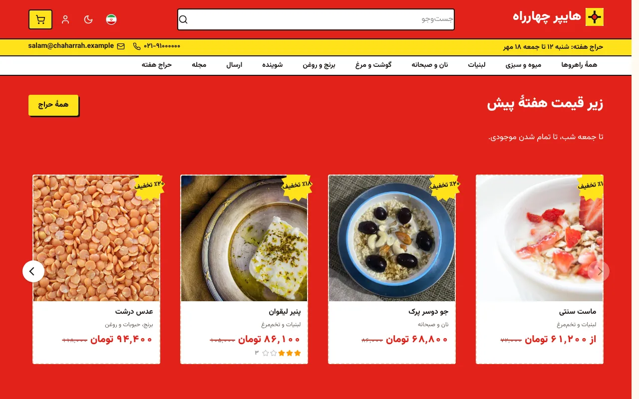 هشت راهرو، هر کدوم با صفحهٔ خودش
